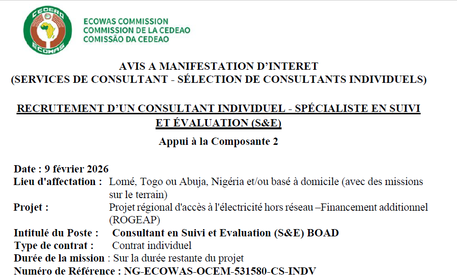 AVIS A MANIFESTATION D’INTERET